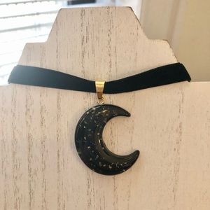 🌈3/$20 Handcrafted Gothic Victorian Velvet Moon Choker Necklace